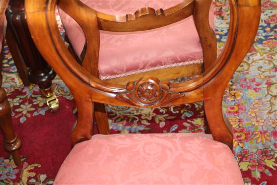 A set of eight Victorian mahogany dining chairs, and a set of six mahogany dining chairs